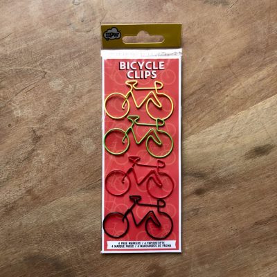 4 paperclips met fietsen - fietscadeau van sportcadeautjes