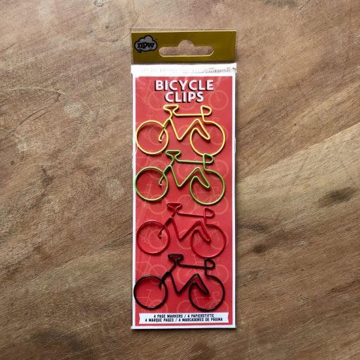 4 paperclips met fietsen - fietscadeau van sportcadeautjes