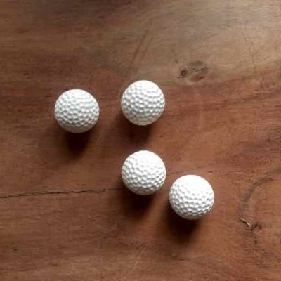 4 golfbal magneten - golfcadeau van sportcadeautjes
