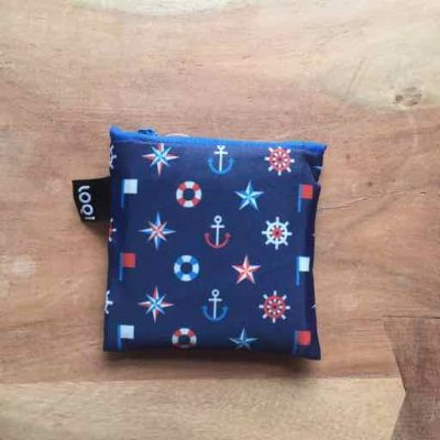 LOQI Foldable Bag Nautical - nautisch cadeau van sportcadeautjes