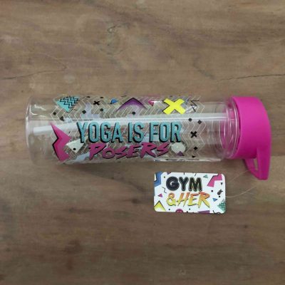 Yoga is for posers waterfles - yogacadeautjes van sportcadeautjes